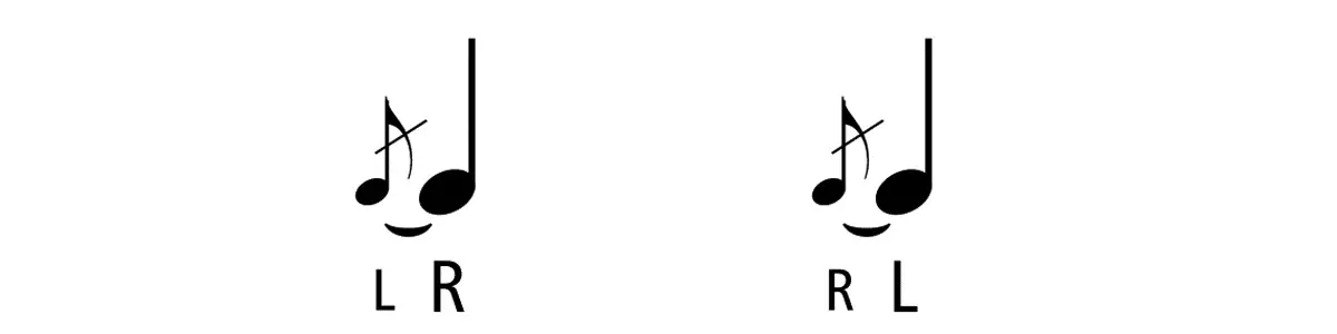 snare drum flam notation