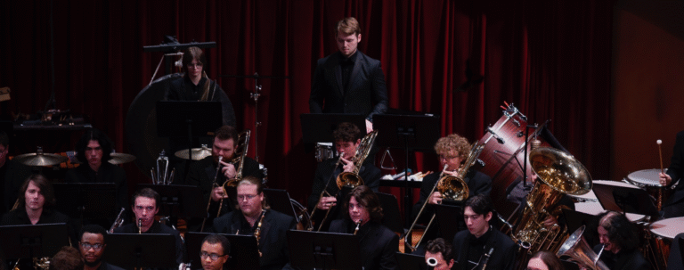 Logan Gordy playing snare drum